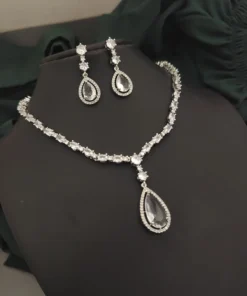 Glamaya Alia Bhatt Crystal Necklace & Earrings Combo: Bollywood Glam 1 GLAM-CN-CR-70-202824-110-5