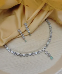 Glamaya Dazzling Cz Diamond Necklace & Earrings Set - Sparkle In Style! 4 GLAM-CN-CZ-183F3-168153-350-3