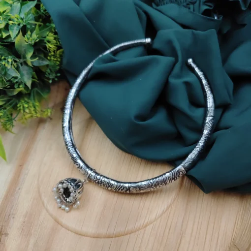 Glamaya Elegant Oxidized Jhumki & Hasli Set 2 GLAM-NN-OX-65-953405-99-2 Glamaya Elegant Oxidized Jhumki & Hasli Set 2 GLAM-NN-OX-65-953405-99-2