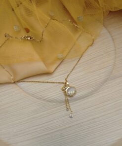 Glamaya Shimmering Gold Pot Chain Pendant Necklace 2 GLAM-NE-GP-15F7-985832-25-7