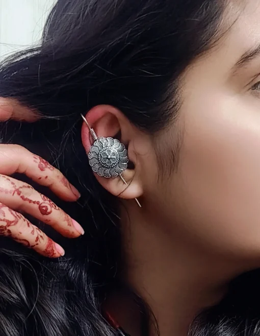 Glamaya Chic Oxidised Earcuff Earrings – Trendy & Affordable 2 GLAM-ER-OX-15-328483-32-2 Glamaya Chic Oxidised Earcuff Earrings - Trendy & Affordable 2 GLAM-ER-OX-15-328483-32-2