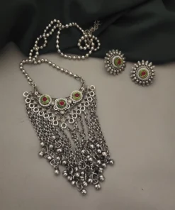 Glamaya Stylish Oxidised Fusion Jewelry Set For Women 1 GLAM-CN-OX-60-502399-89-2