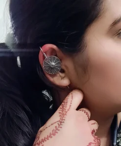 Glamaya Stylish Oxidised Brass Earcuff Earrings: Trendy & Affordable 2 GLAM-ER-BR-15-624211-32-2