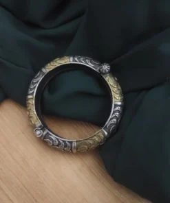Glamaya Stylish Two-tone Silver Replica Bangle For Women 1 GLAM-BB-TT-22-074419-30-10