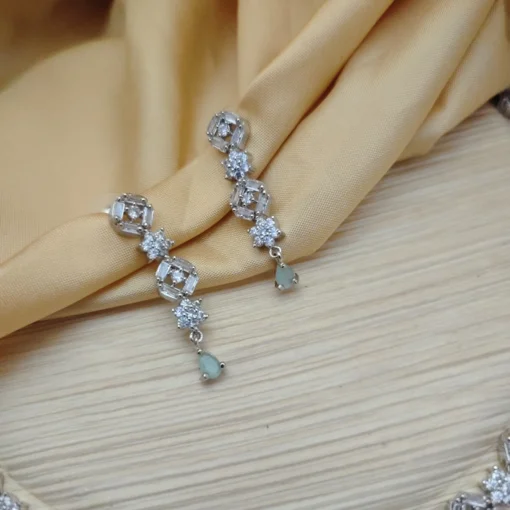 Glamaya Dazzling Cz Diamond Necklace & Earrings Set - Sparkle In Style! 2 GLAM-CN-CZ-183F3-168153-350-3