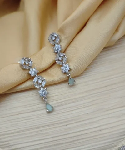 Glamaya Dazzling Cz Diamond Necklace & Earrings Set - Sparkle In Style! 2 GLAM-CN-CZ-183F3-168153-350-3