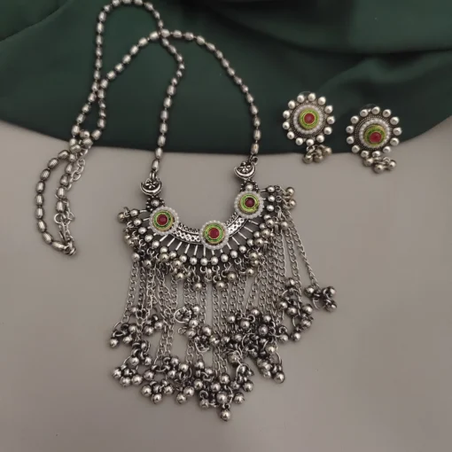 Glamaya Stylish Oxidised Fusion Jewelry Set For Women 2 GLAM-CN-OX-60-502399-89-2 Glamaya Stylish Oxidised Fusion Jewelry Set For Women 2 GLAM-CN-OX-60-502399-89-2