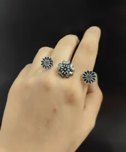 Glamaya Stylish Adjustable Oxidised Finger Ring For Trendy Women 1 GLAM-RI-OX-5-576985-9-10