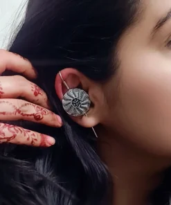 Glamaya Chic Oxidised Earcuff Earrings: Trendy, Unique & Affordable 2 GLAM-ER-OX-15-570775-32-2