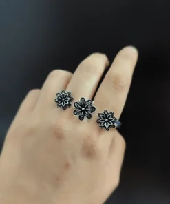 Glamaya Stylish Oxidised Adjustable Finger Ring: Trendy Women's Choice 1 GLAM-RI-OX-25-972477-45-2