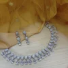 Glamaya Sparkling Diamond Choker Necklace & Earrings Set 1 GLAM-CN-CZ-140-768340-210-5