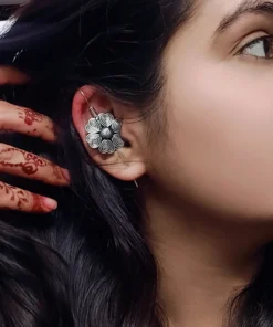 Glamaya Chic Oxidised Earcuff Earrings: Trendy & Affordable Jewelry For Women 2 GLAM-ER-OX-7F5-543465-16-4