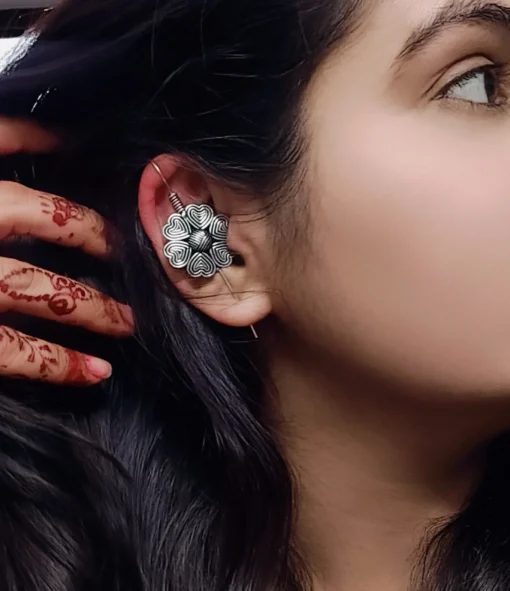 Glamaya Chic Oxidised Earcuff Earrings: Trendy & Affordable Jewelry For Women 2 GLAM-ER-OX-7F5-543465-16-4 Glamaya Chic Oxidised Earcuff Earrings: Trendy & Affordable Jewelry For Women 2 GLAM-ER-OX-7F5-543465-16-4