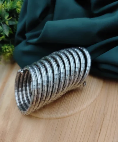 Glamaya Oxidised Spiral Bracelet Free Size 2 GLAM-BB-OX-60-675065-89-2