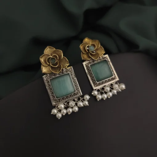 Glamaya Silver Replica Two Tone Rose Earring 2 GLAM-ER-TT-95-288996-150-2 Glamaya Silver Replica Two Tone Rose Earring 2 GLAM-ER-TT-95-288996-150-2