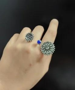 Glamaya Oxidised Adjustable Finger Ring 4 GLAM-RI-OX-16F7-511169-30-3