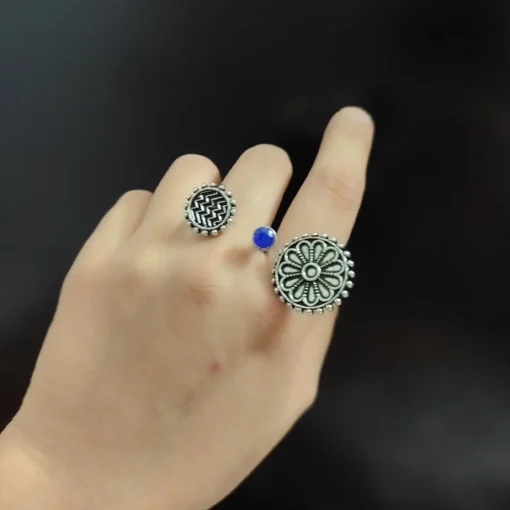 Glamaya Oxidised Adjustable Finger Ring 4 GLAM-RI-OX-16F7-511169-30-3 Glamaya Oxidised Adjustable Finger Ring 4 GLAM-RI-OX-16F7-511169-30-3