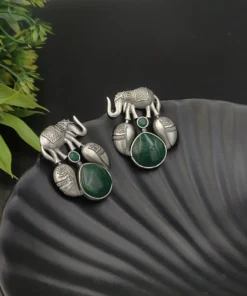 Glamaya Silver Replica Monalisa Stone Elephant Stud Earring 10 GLAM-ER-ST-60-018945-89-2 Glamaya Silver Replica Monalisa Stone Elephant Stud Earring 10 GLAM-ER-ST-60-018945-89-2