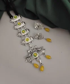 Glamaya Oxidised Glass Beads Tie Necklace Earring Set 5 GLAM-CN-BE-46F7-071443-70-3 Glamaya Oxidised Glass Beads Tie Necklace Earring Set 5 GLAM-CN-BE-46F7-071443-70-3