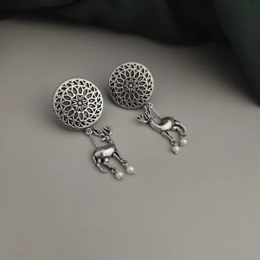 Glamaya Mrigakshi Deer Earrings 1 GLAM-ER-OX-5F6-423750-10-9
