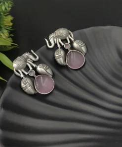 Glamaya Silver Replica Monalisa Stone Elephant Stud Earring 9 GLAM-ER-ST-60-018945-89-2 Glamaya Silver Replica Monalisa Stone Elephant Stud Earring 9 GLAM-ER-ST-60-018945-89-2