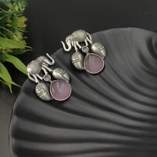 Glamaya Silver Replica Monalisa Stone Elephant Stud Earring 9 GLAM-ER-ST-60-018945-89-2 Glamaya Silver Replica Monalisa Stone Elephant Stud Earring 9 GLAM-ER-ST-60-018945-89-2