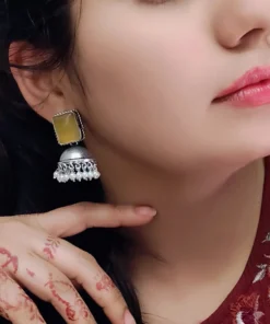 Glamaya Monalisa Stone Jhumka Earring 13 GLAM-ER-ST-43F3-897384-66-3 Glamaya Monalisa Stone Jhumka Earring 13 GLAM-ER-ST-43F3-897384-66-3