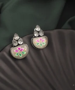 Glamaya Monalisa Stone Hand Painted Stud Earrings 11 GLAM-ER-ST-62F5-290963-89-2 Glamaya Monalisa Stone Hand Painted Stud Earrings 11 GLAM-ER-ST-62F5-290963-89-2