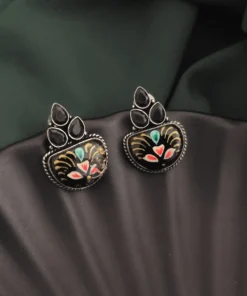 Glamaya Monalisa Stone Hand Painted Stud Earrings 7 GLAM-ER-ST-62F5-290963-89-2 Glamaya Monalisa Stone Hand Painted Stud Earrings 7 GLAM-ER-ST-62F5-290963-89-2