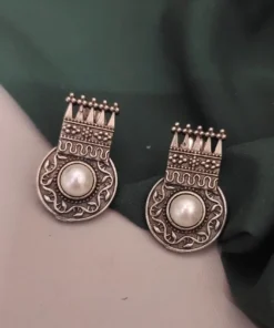 Glamaya Silver Replica Pear Stud Earrings 1 GLAM-ER-OX-20-402202-45-3