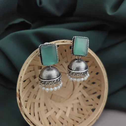 Glamaya Monalisa Stone Jhumka Earring 4 GLAM-ER-ST-43F3-897384-66-3 Glamaya Monalisa Stone Jhumka Earring 4 GLAM-ER-ST-43F3-897384-66-3