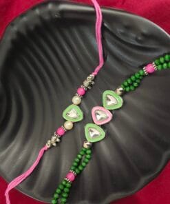Saluno Kundan Bhaiya Bhabhi Rakhi Set