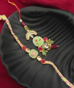 Avani Avittam Kundan Bhaiya Bhabhi Rakhi Set