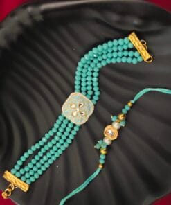 Purnima Kundan Bhaiya Bhabhi Rakhi Set