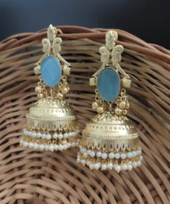 Glamaya Raha Golden Light Weight Jhumka 3 GLAM-ER-MF-90-530431-123-5