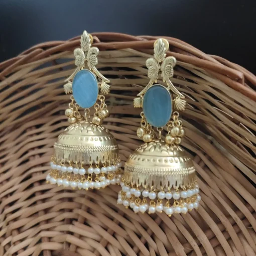 Glamaya Raha Golden Light Weight Jhumka 3 GLAM-ER-MF-90-530431-123-5 Glamaya Raha Golden Light Weight Jhumka 3 GLAM-ER-MF-90-530431-123-5