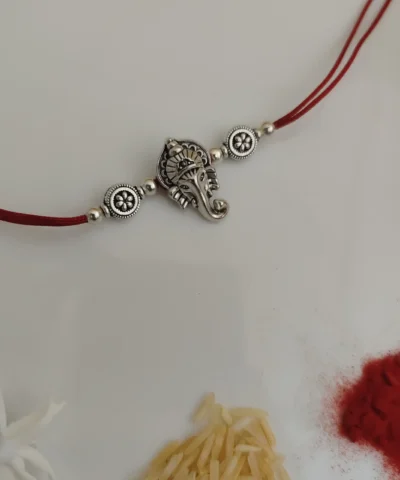 Glamaya Oxidised Ganesha Rakhi 1 GLAM-BB-OX-2F8-588356-5-9