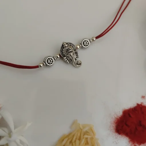 Glamaya Oxidised Ganesha Rakhi 1 GLAM-BB-OX-2F8-588356-5-9