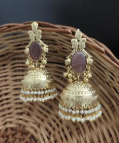 Glamaya Raha Golden Light Weight Jhumka 7 GLAM-ER-MF-90-530431-123-5 Glamaya Raha Golden Light Weight Jhumka 7 GLAM-ER-MF-90-530431-123-5