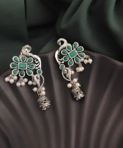 Glamaya Oxidised Peacock Jhumki Earring 3 GLAM-ER-OX-10-552650-17-5