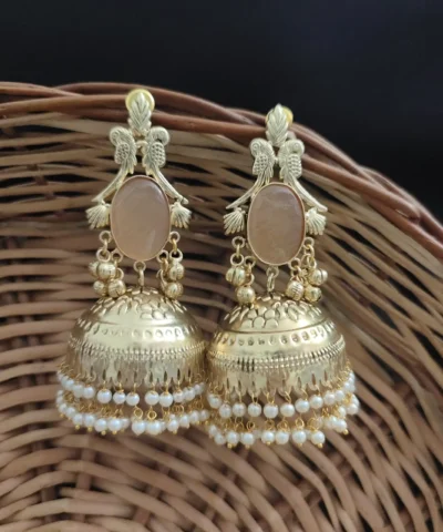 Glamaya Raha Golden Light Weight Jhumka 2 GLAM-ER-MF-90-530431-123-5