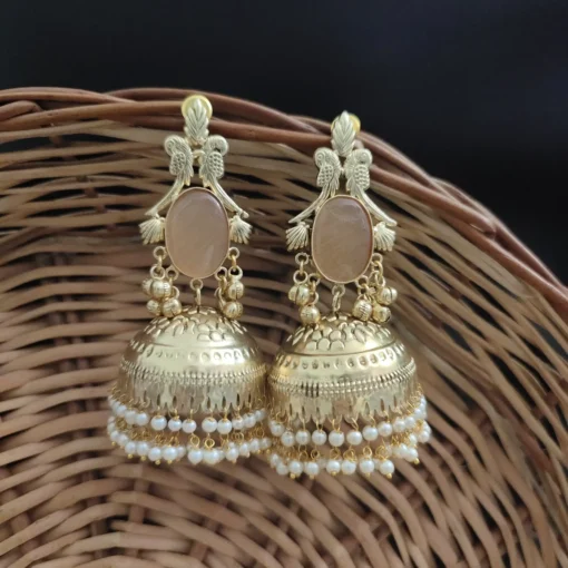Glamaya Raha Golden Light Weight Jhumka 2 GLAM-ER-MF-90-530431-123-5 Glamaya Raha Golden Light Weight Jhumka 2 GLAM-ER-MF-90-530431-123-5