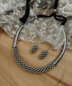 Glamaya Tamanna Ghungroo Hasli Necklace Earring Set 3 GLAM-CN-OX-15F7-520554-30-7