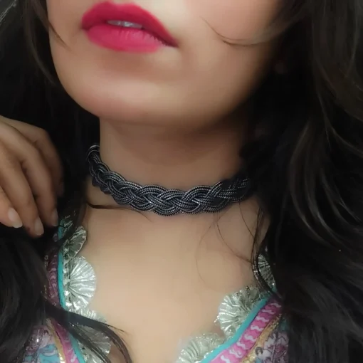 Glamaya Idika German Silver Sleek Choker Necklace 3 GLAM-NE-OX-50-581516-90-2 Glamaya Idika German Silver Sleek Choker Necklace 3 GLAM-NE-OX-50-581516-90-2