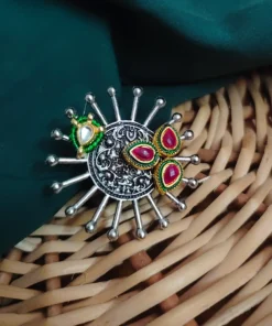 Glamaya Oxidised Sun Adjustable Ring 1 GLAM-RI-OX-40-798601-55-3