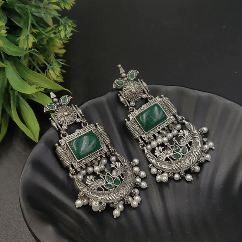 Glamaya Silver Replica Dangle Earring 2 GLAM-ER-OX-140-308267-155-2