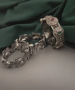 Glamaya Chhaya Elephant Bangles 3 Pc Set 1 GLAM-CB-OX-90-156590-136-5