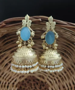 Glamaya Raha Golden Light Weight Jhumka 11 GLAM-ER-MF-90-530431-123-5 Glamaya Raha Golden Light Weight Jhumka 11 GLAM-ER-MF-90-530431-123-5