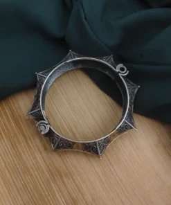 Glamaya Oxidised Two Tone Silver Replica Bangle 3 GLAM-BB-TT-22-130182-28-10