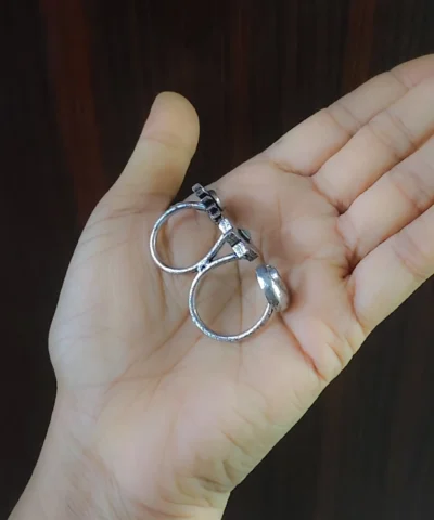 Glamaya Oxidised Adjustable Stylish Ring 2 GLAM-RI-OX-16F7-057975-25-3